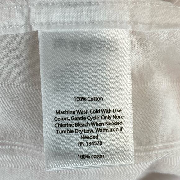 Vineyard Vines White Cap Cotton Relaxed Dobby Print Pintuck Popover Top Size 4 - Picture 6 of 10